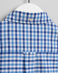 Camisa Oxford em gingham com duas cores regular fit