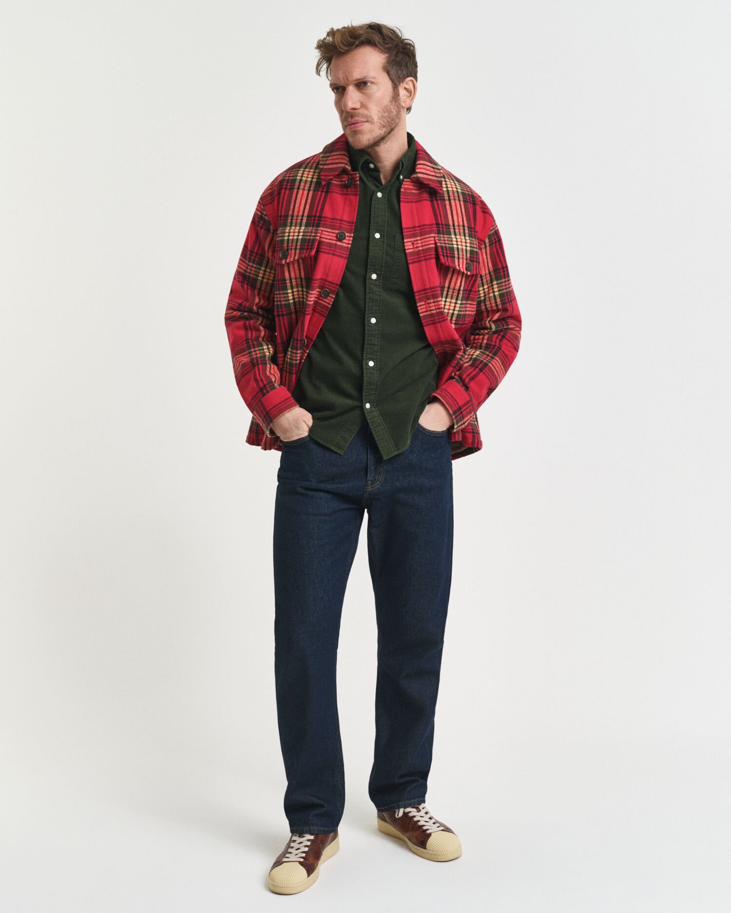 Camisa de bombazina regular fit