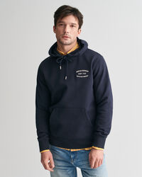 Sweatshirt com capuz e grafismo pequeno