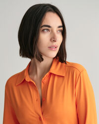 Vestido-camisa em jersey slim fit