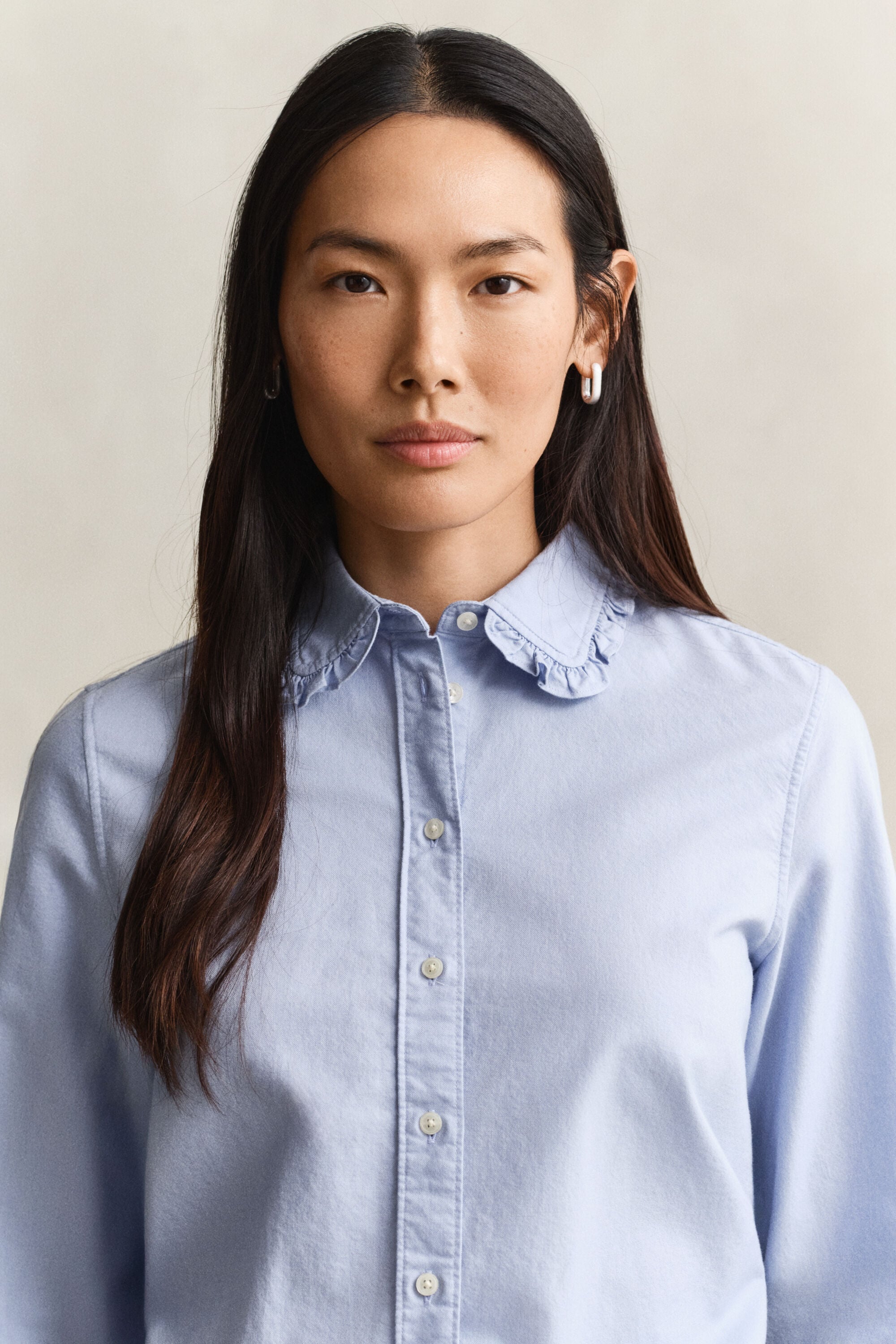 Camisa Oxford Classic com folhos