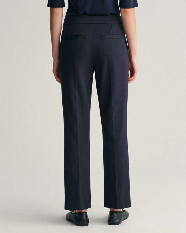 Calças cigarette em jersey