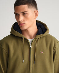 Polar com capuz e fecho de correr Sherpa