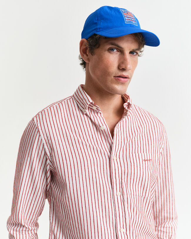 Camisa às riscas Textured regular fit