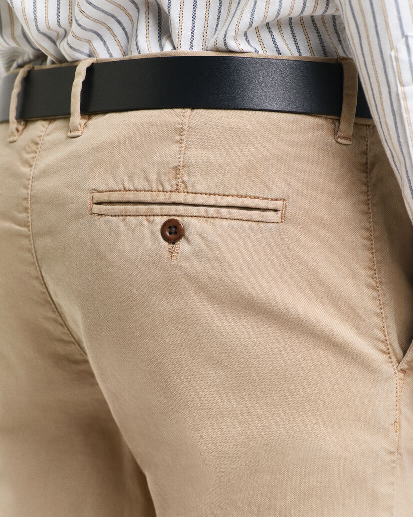 Calças chino Dobby Structured slim fit