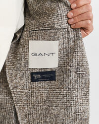 Blazer de malha com padrão de xadrez