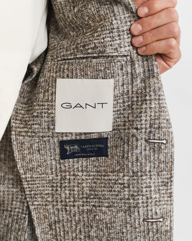 Blazer de malha com padrão de xadrez