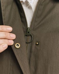 Casaco rústico em algodão com acabamento encerado