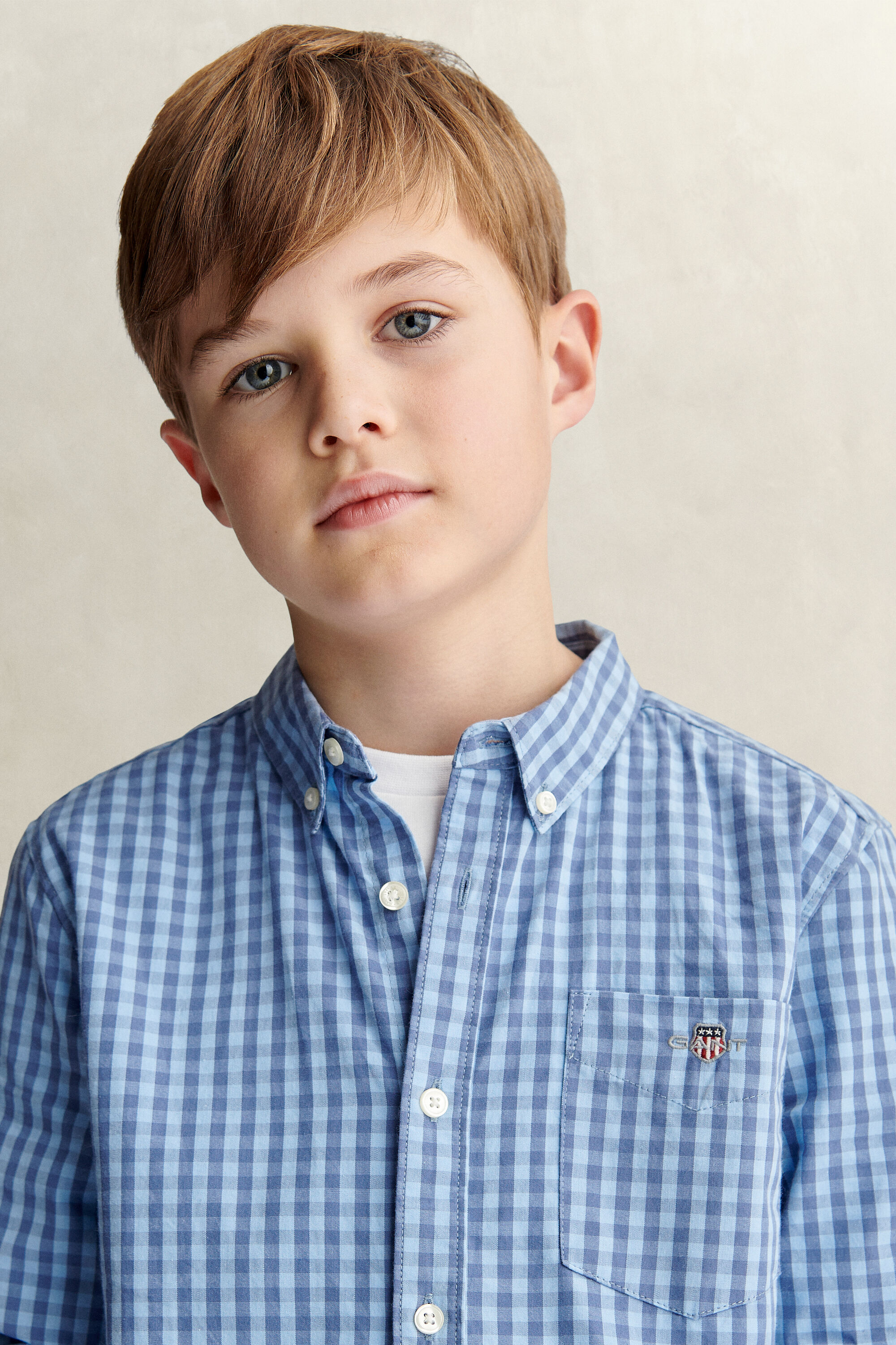 Camisa de popelina Gingham Teen Boys