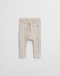 Leggings em malha de algodão entrançada Shield Baby