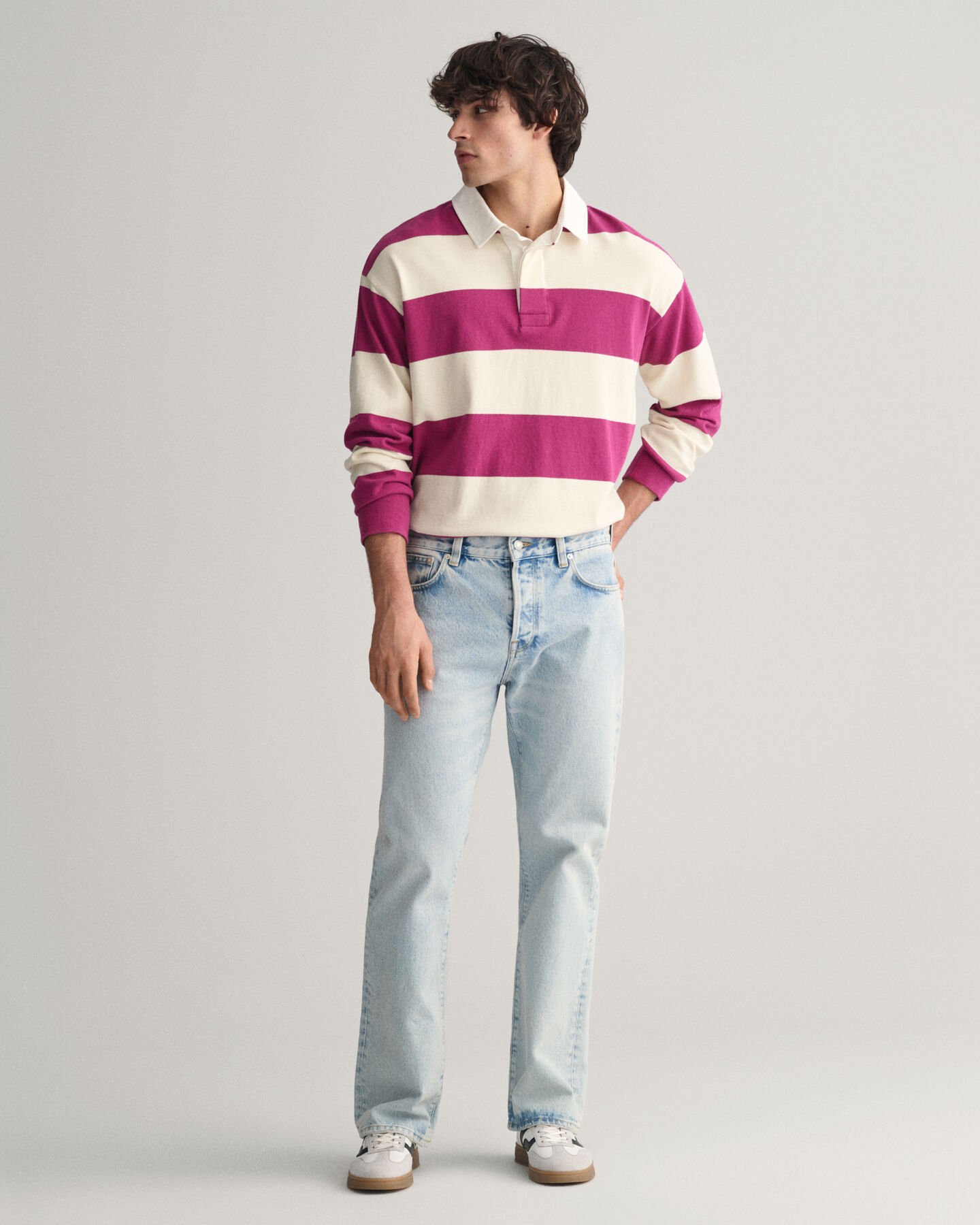 Calças de ganga com lavagem clara Loose fit