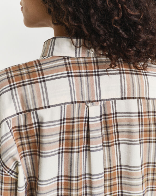 Camisa de flanela com padrão de xadrez relaxed fit