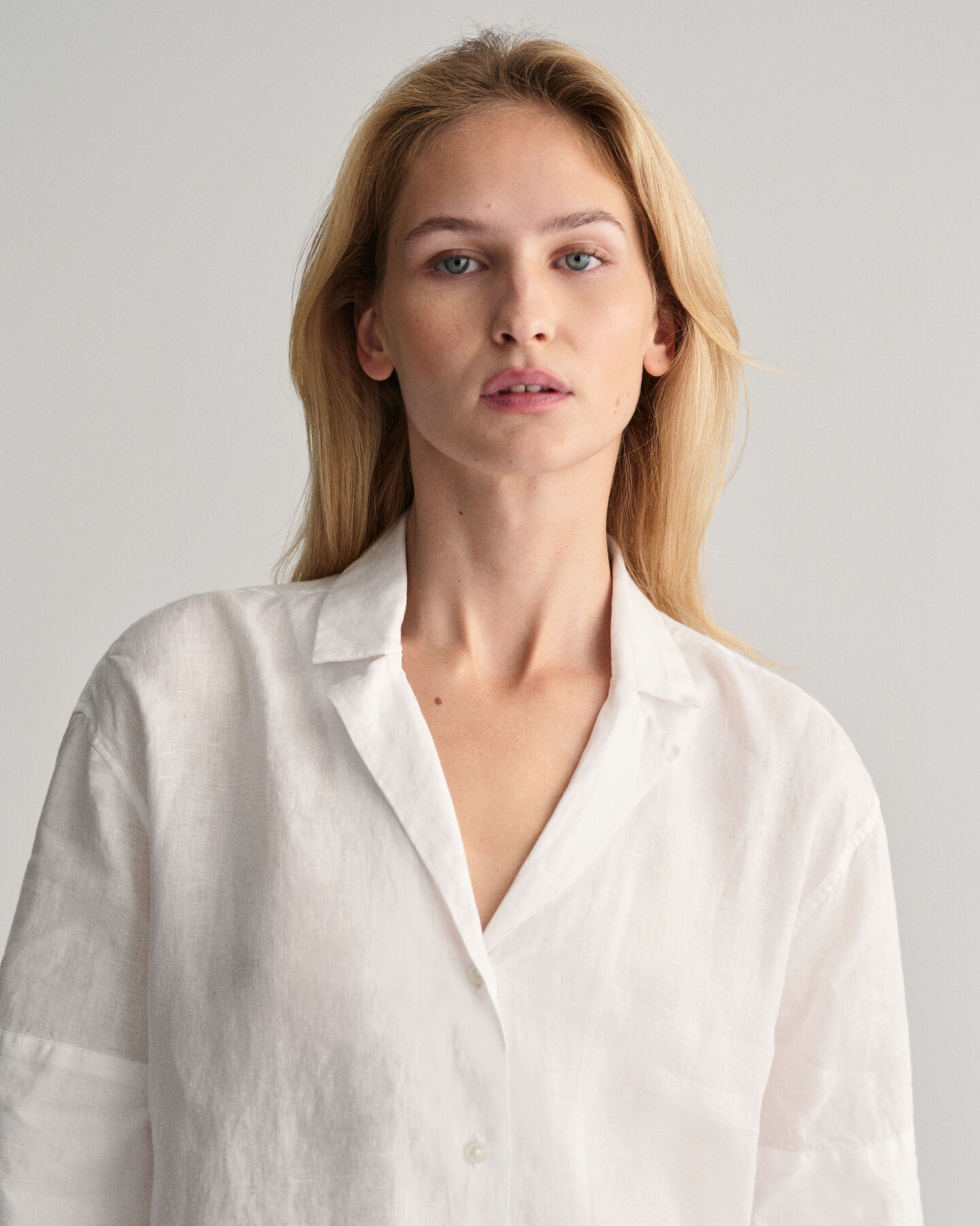 Camisa de linho com manga curta relaxed fit