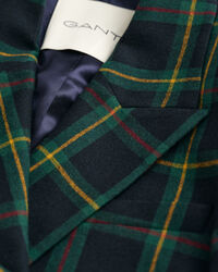 Blazer de fato com padrão de xadrez regular fit