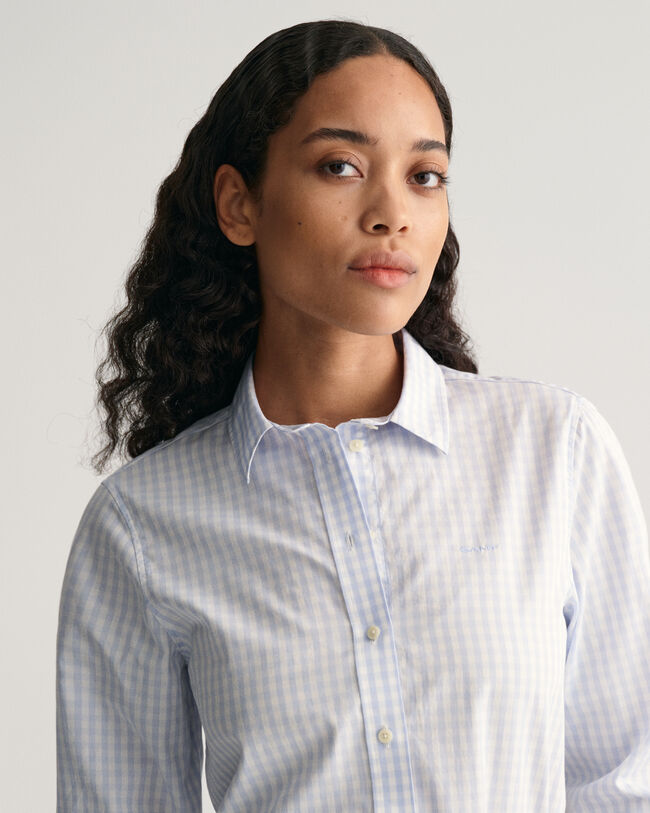 Camisa em popelina gingham regular fit