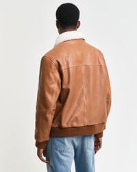 Casaco de aviador em pele