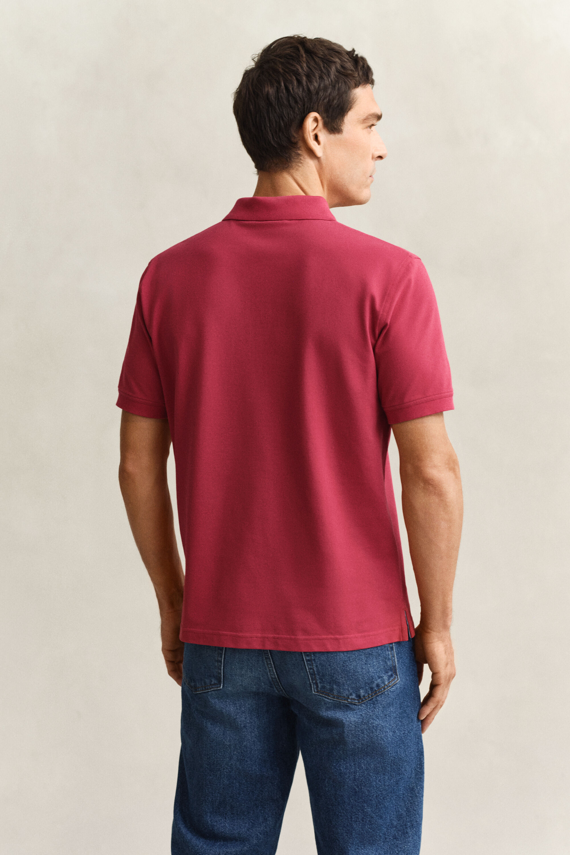 Polo em algodão piqué contrastante