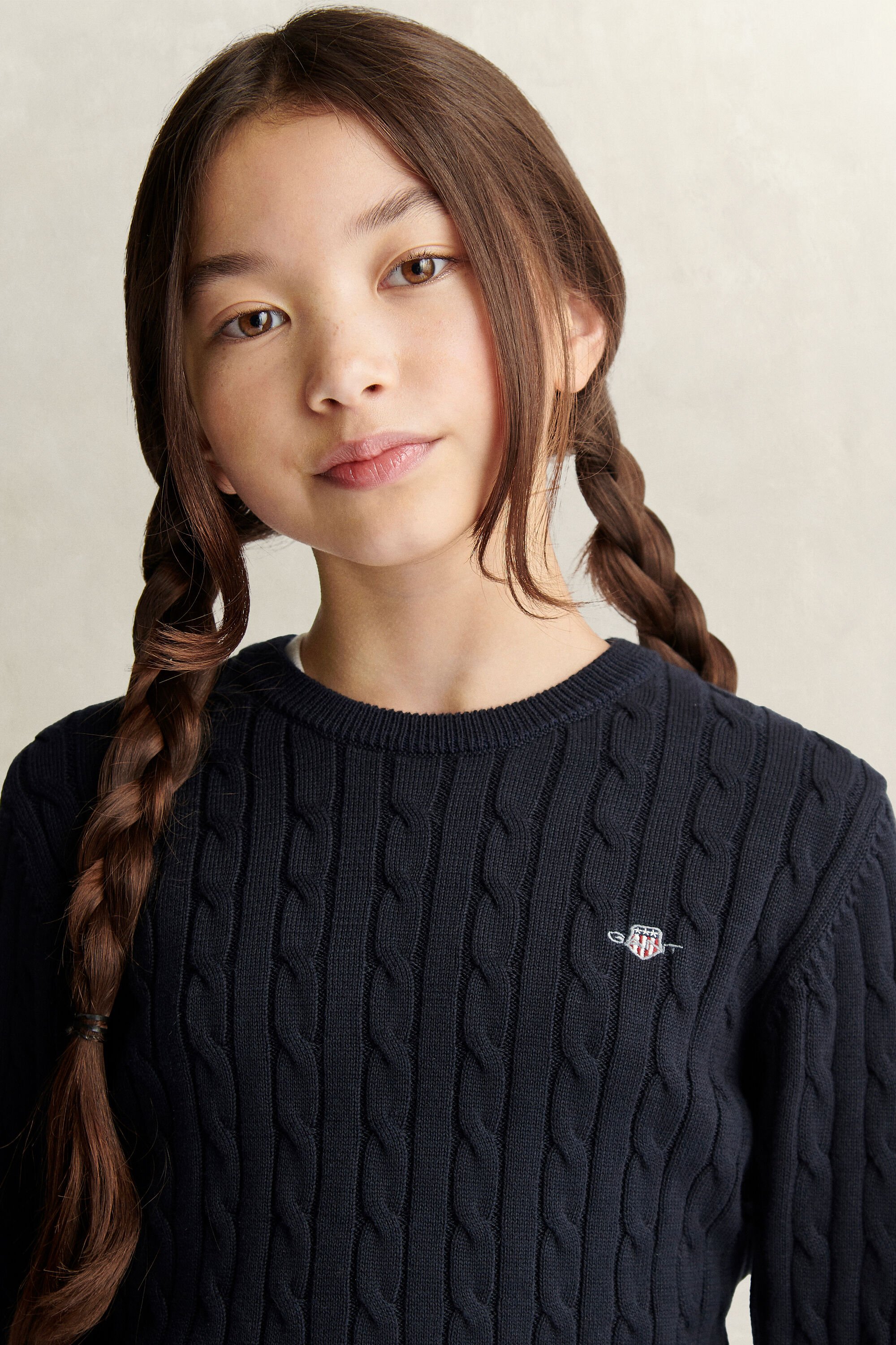 Camisola de malha entrançada de Teen Girls