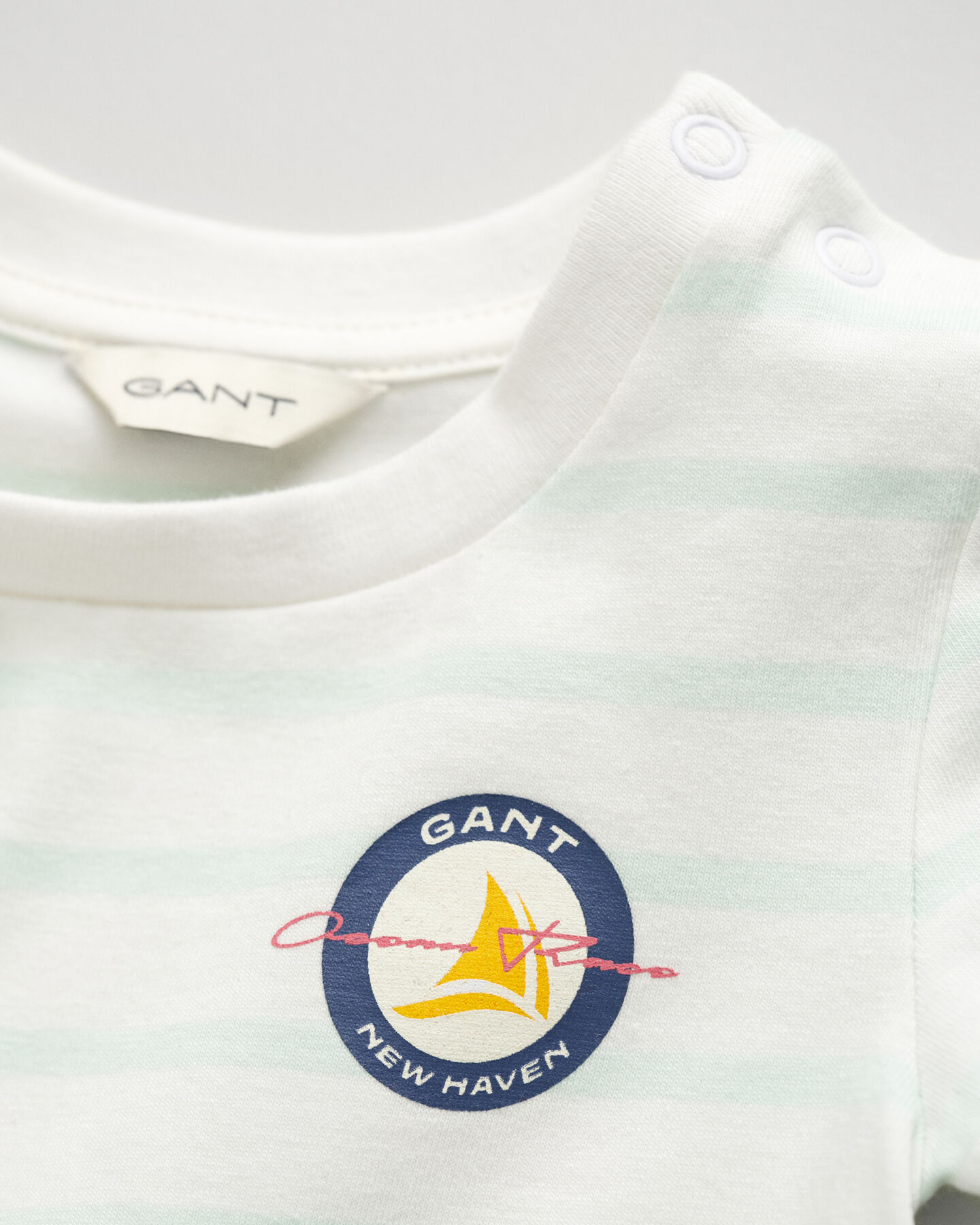 Macacão em jersey às riscas Baby