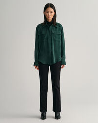 Calças de ganga evasê coloridas