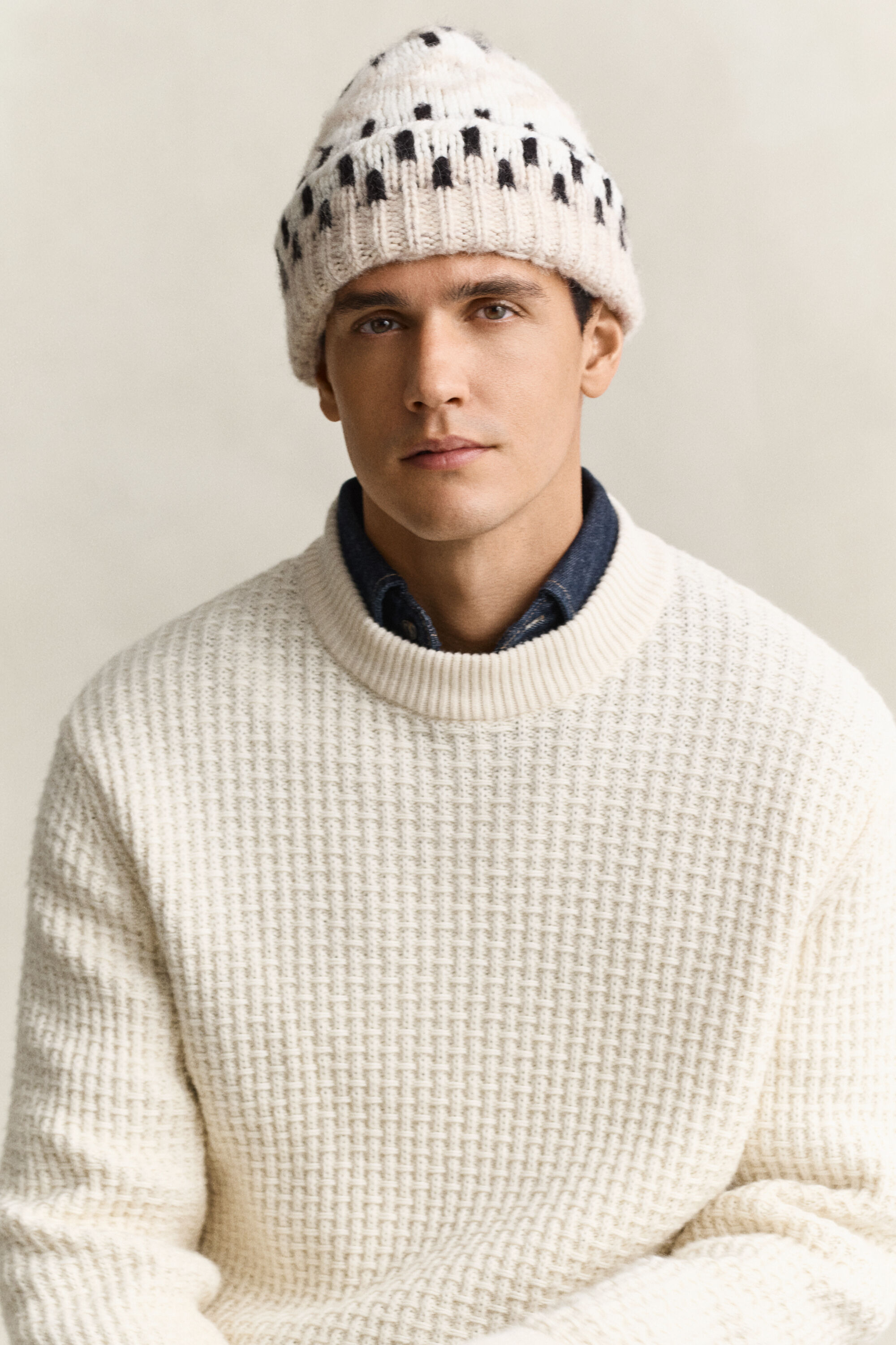 Gorro com padrão Jacquard