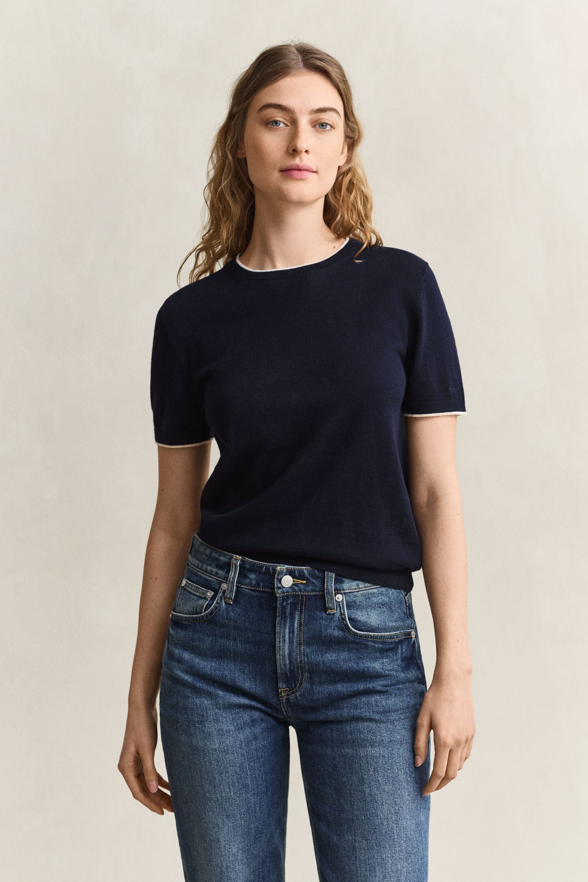 Camisola de malha com manga curta