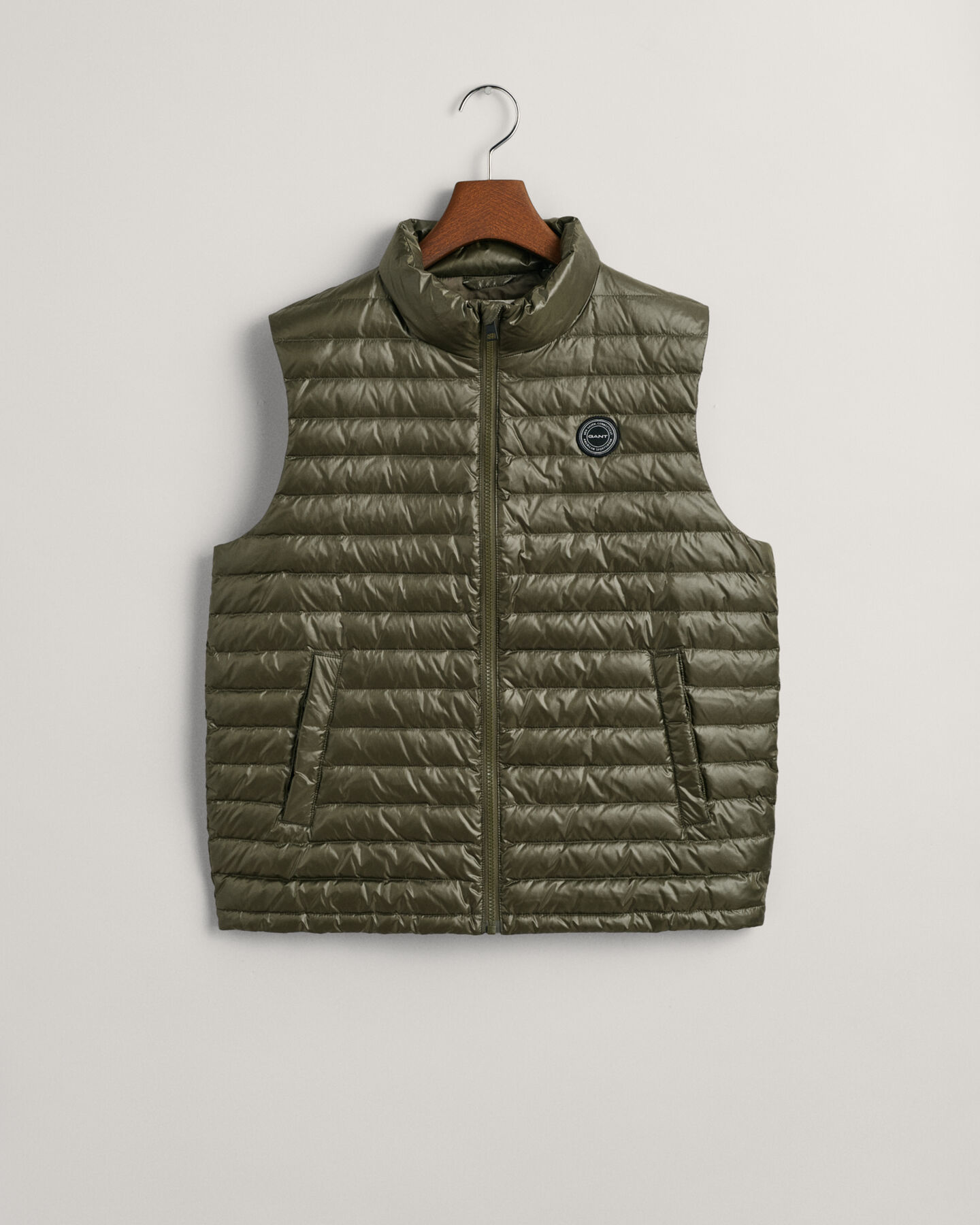 Colete de penas acolchoado leve e brilhante Teens