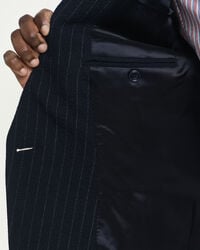 Blazer Club &agrave;s riscas Seersucker slim fit