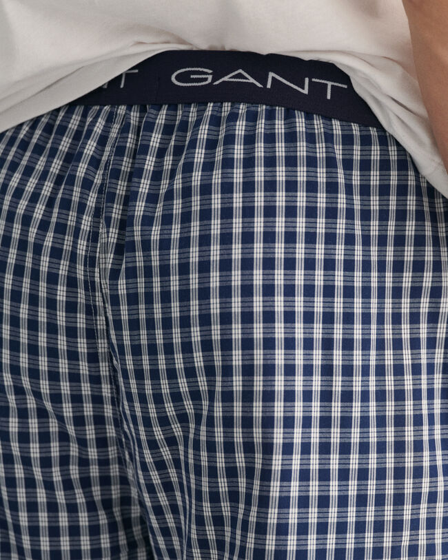 Calças de pijama com micropadrão de xadrez