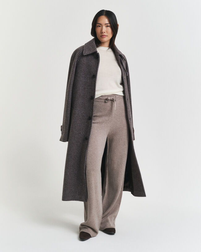 Camisola de malha com decote redondo em lã de merino extrafina