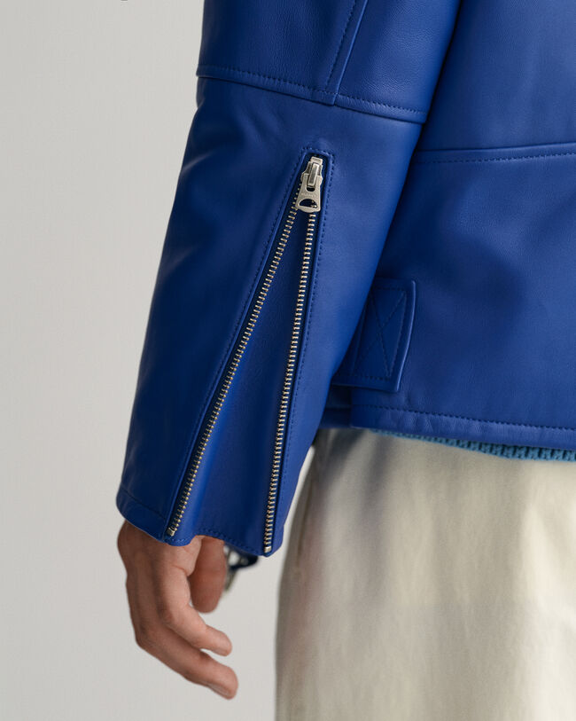 Casaco de couro colorido