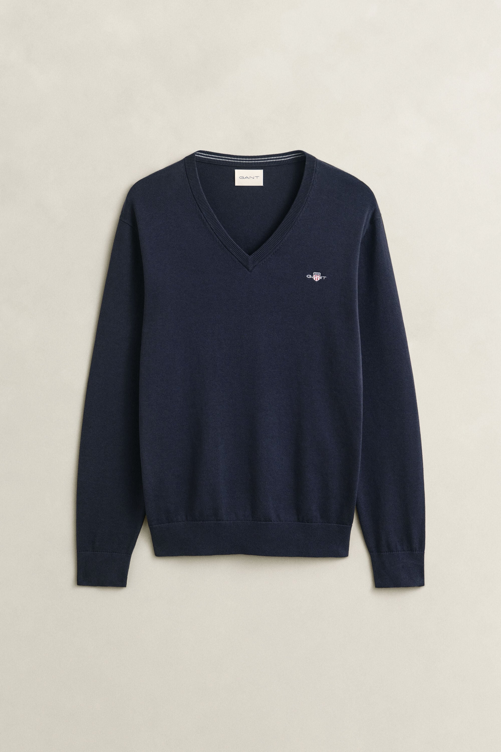Pullover com decote em V em algodão