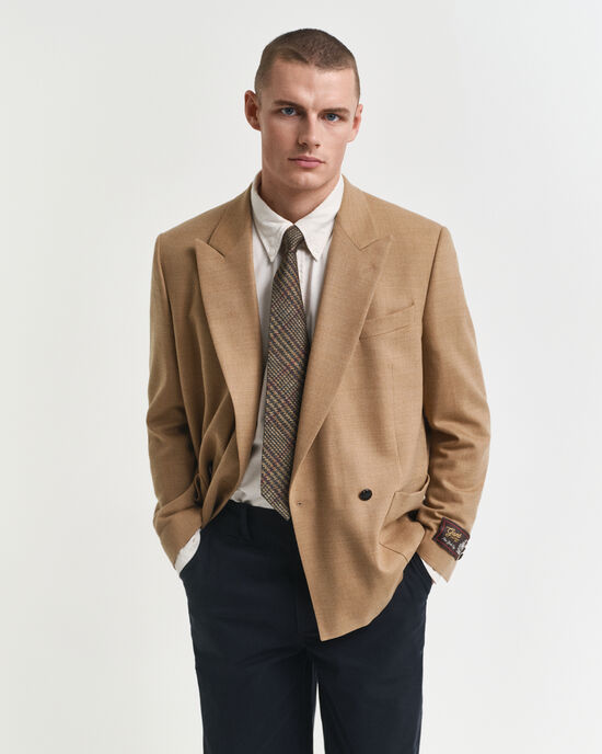 Blazer Club em flanela camel