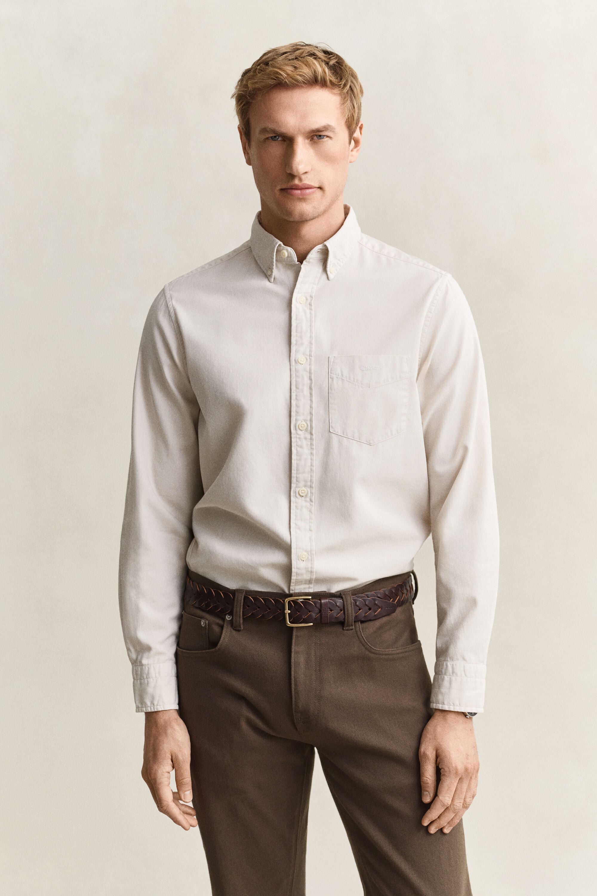 Camisa em sarja regular fit