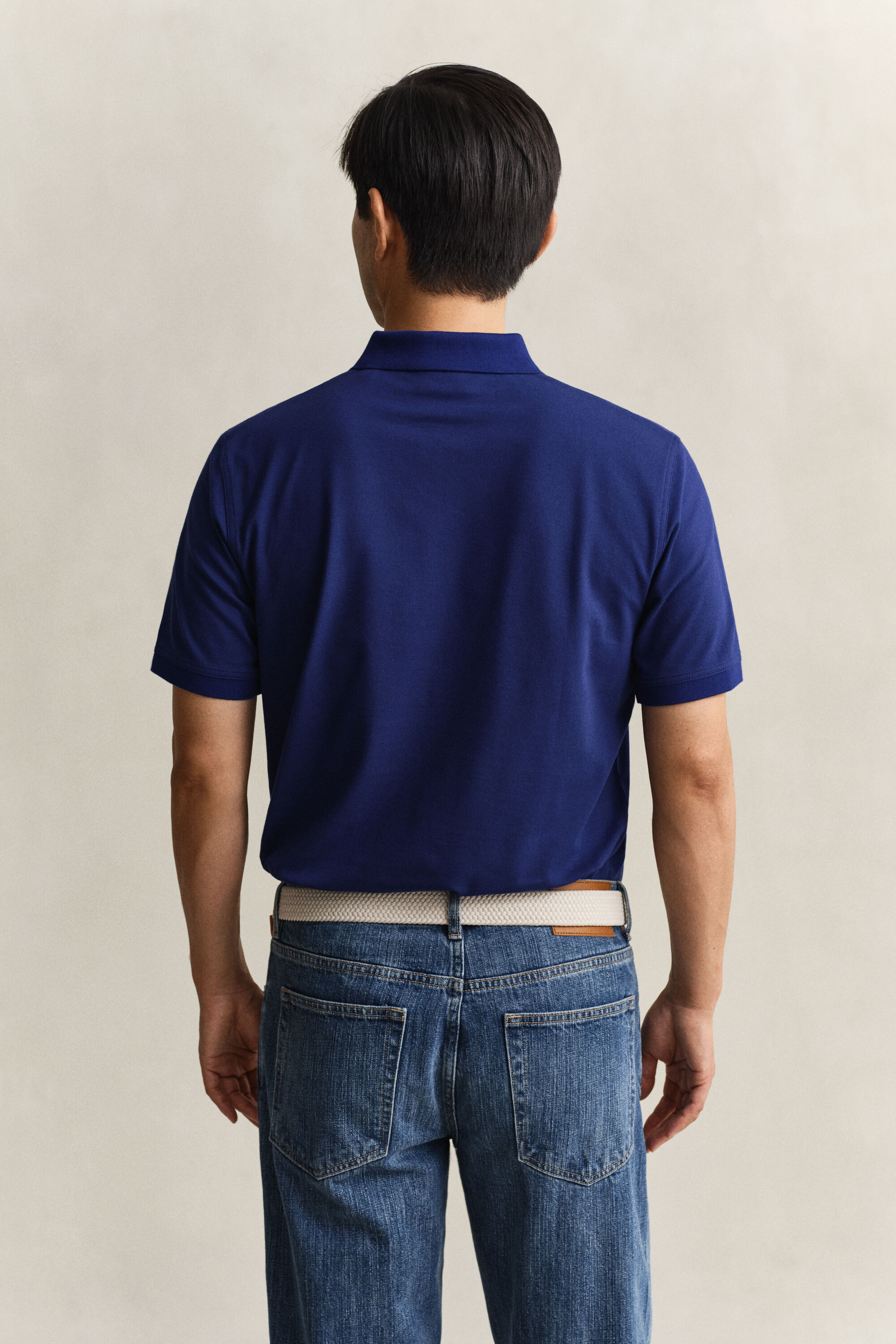 Polo em algodão piqué contrastante