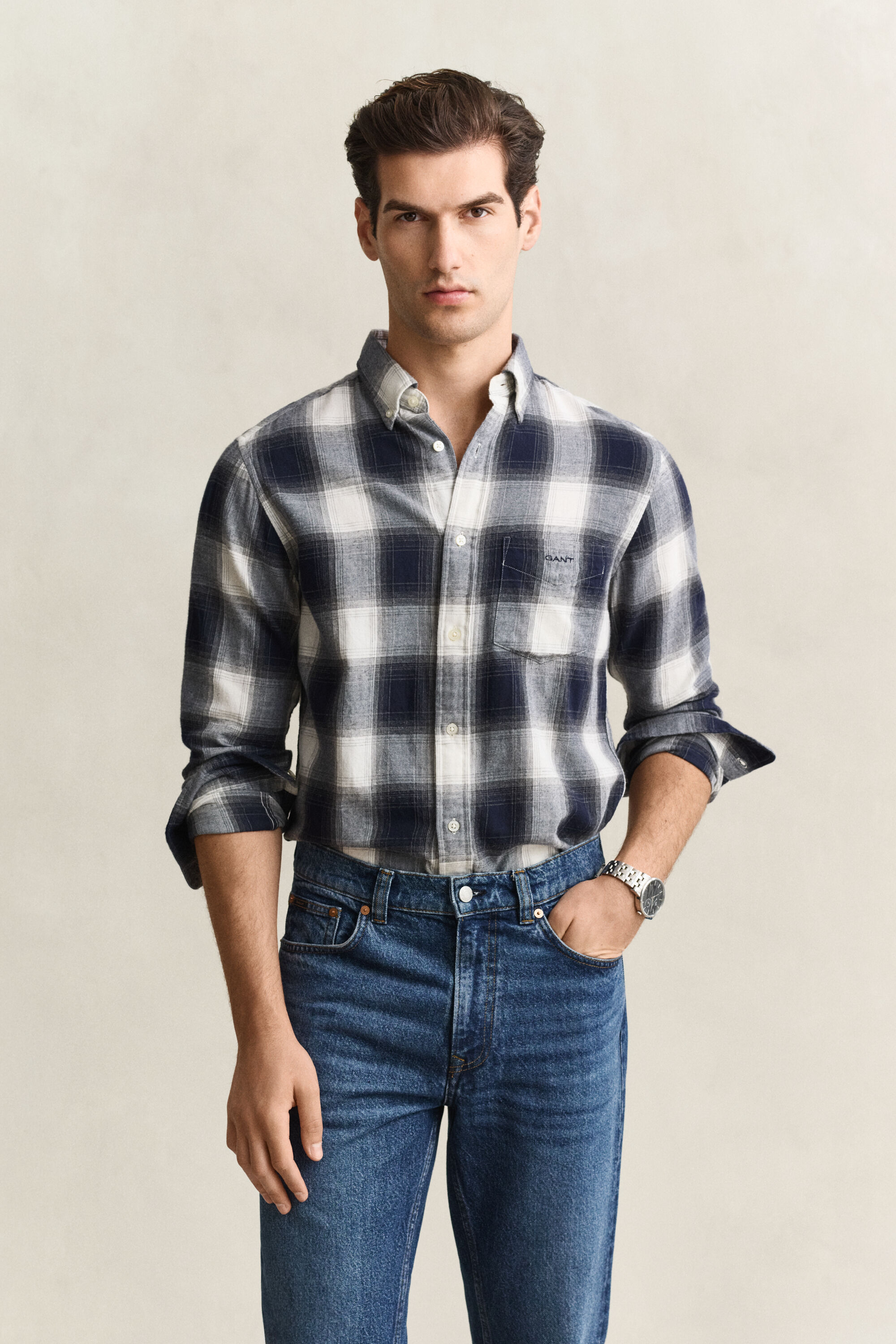 Camisa de flanela Windblown com padrão de xadrez