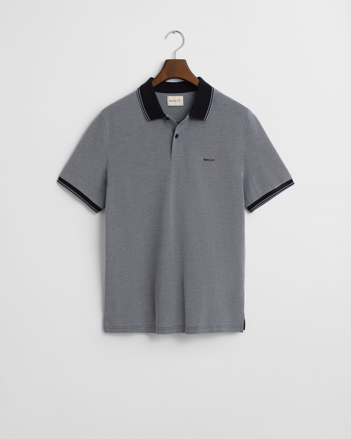 Polo em piqu&eacute; Oxford em 4 cores