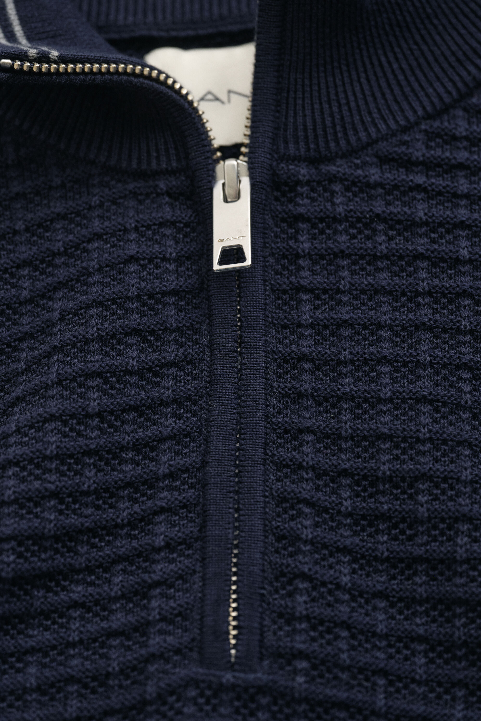 Sweatshirt de malha com meio fecho Textured