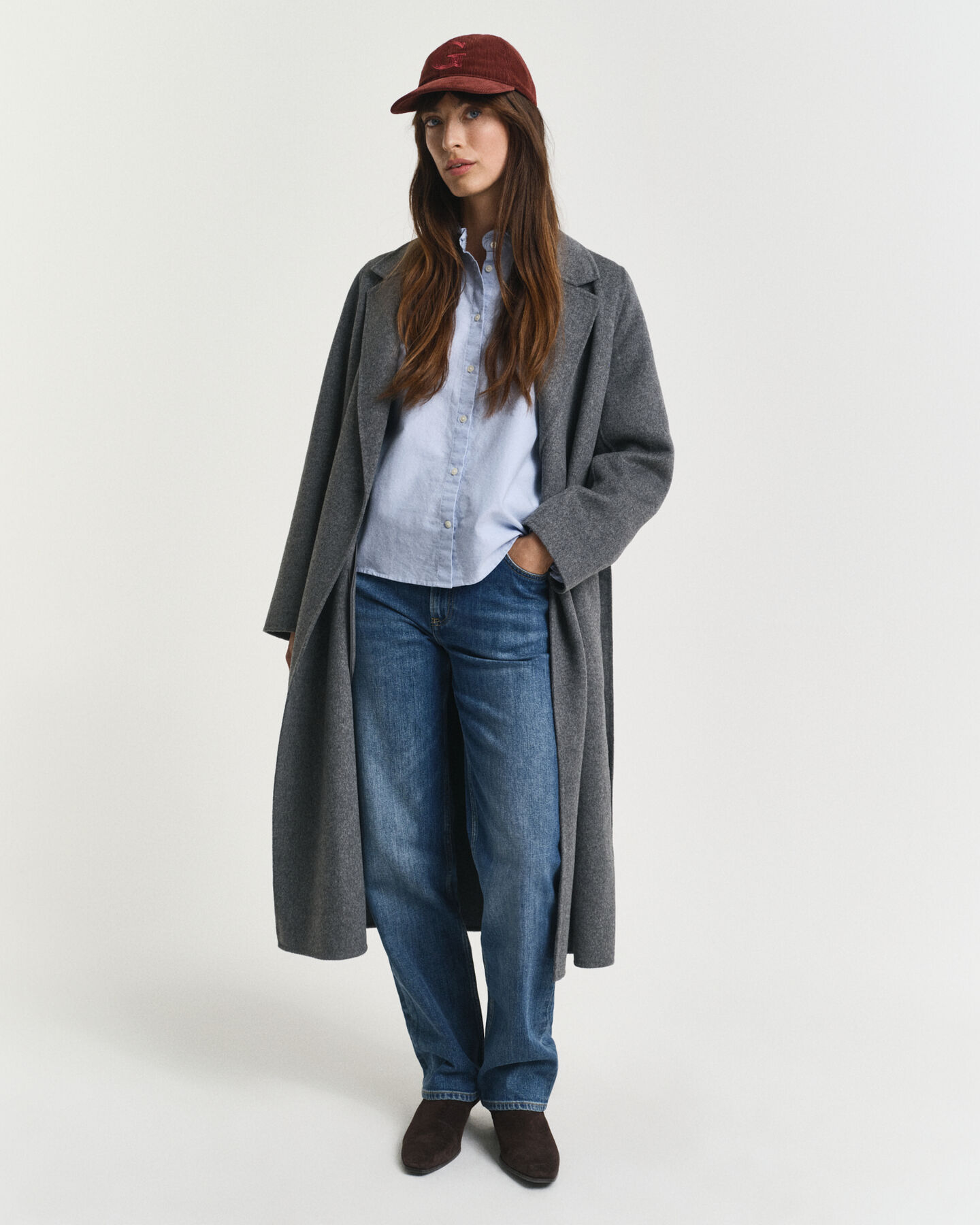 Blusa com folhos Oxford Classic