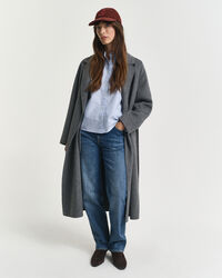 Blusa com folhos Oxford Classic