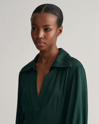 Vestido com punhos altos slim fit