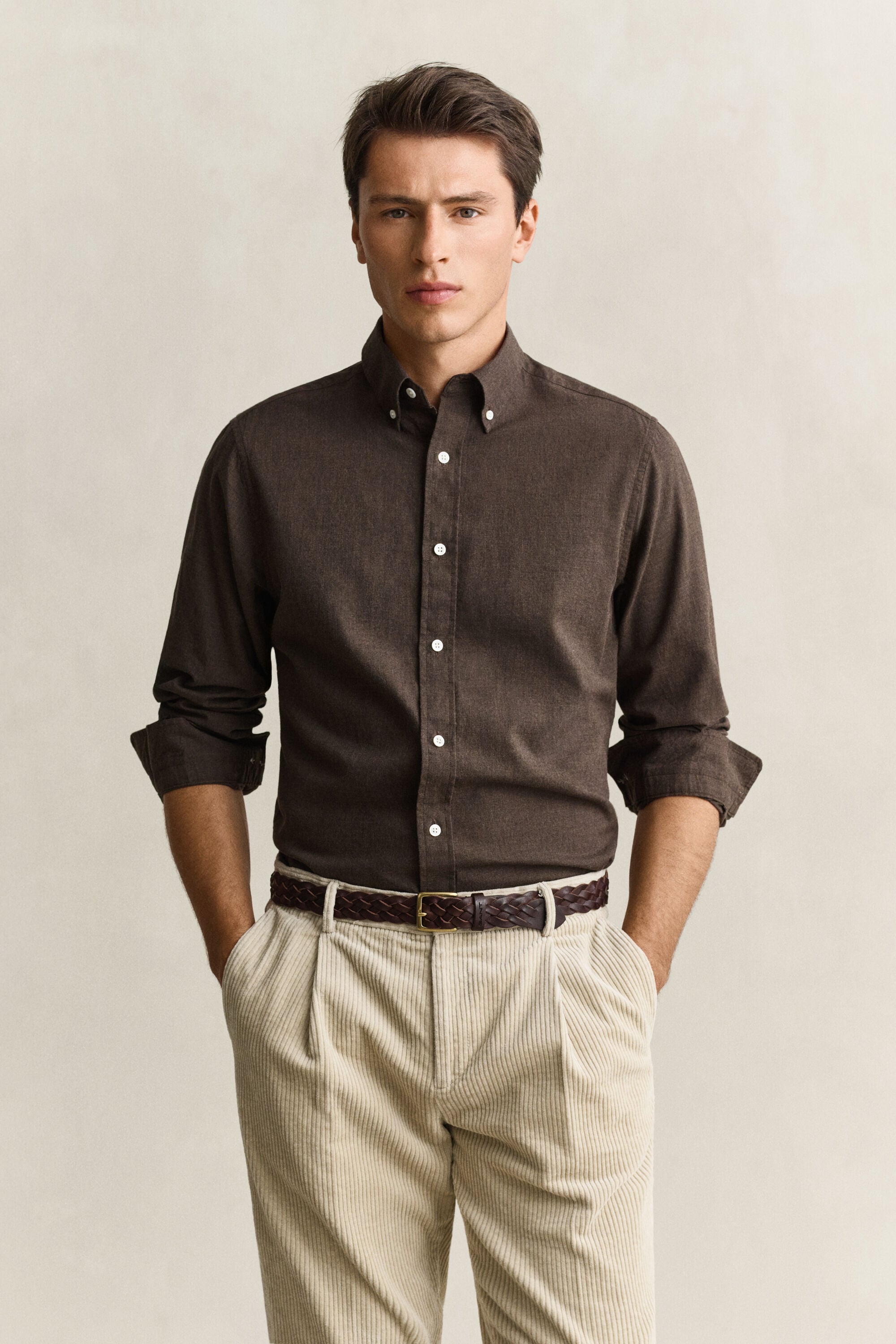 Camisa em algodão e caxemira