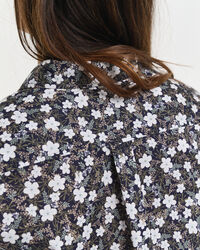 Camisa em voile de algodão com estampado Floral regular fit
