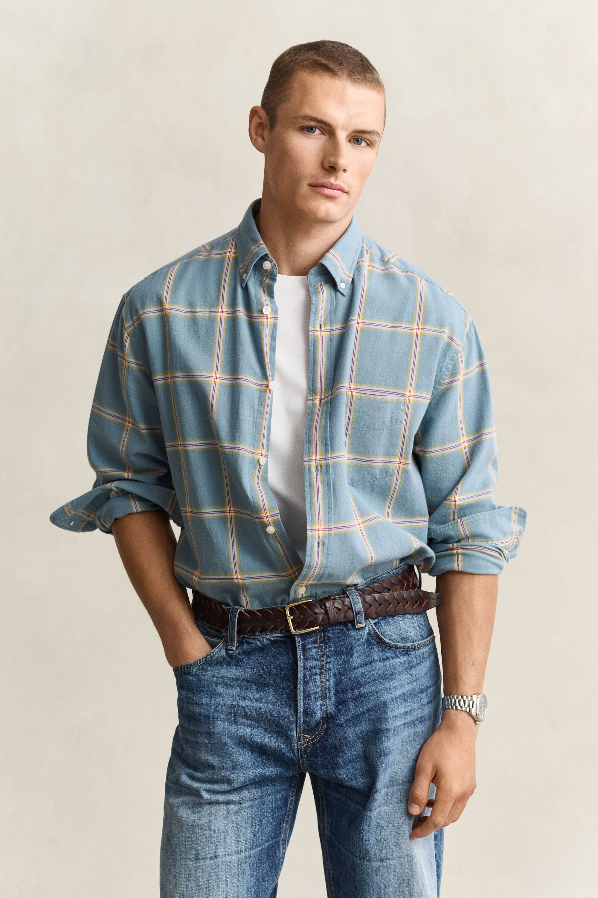 Camisa axadrezada réplica dos anos 60