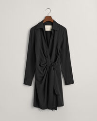 Vestido-camisa de trespasse