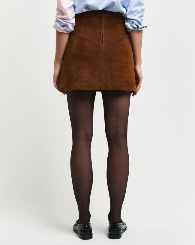 Saia em pele de camurça