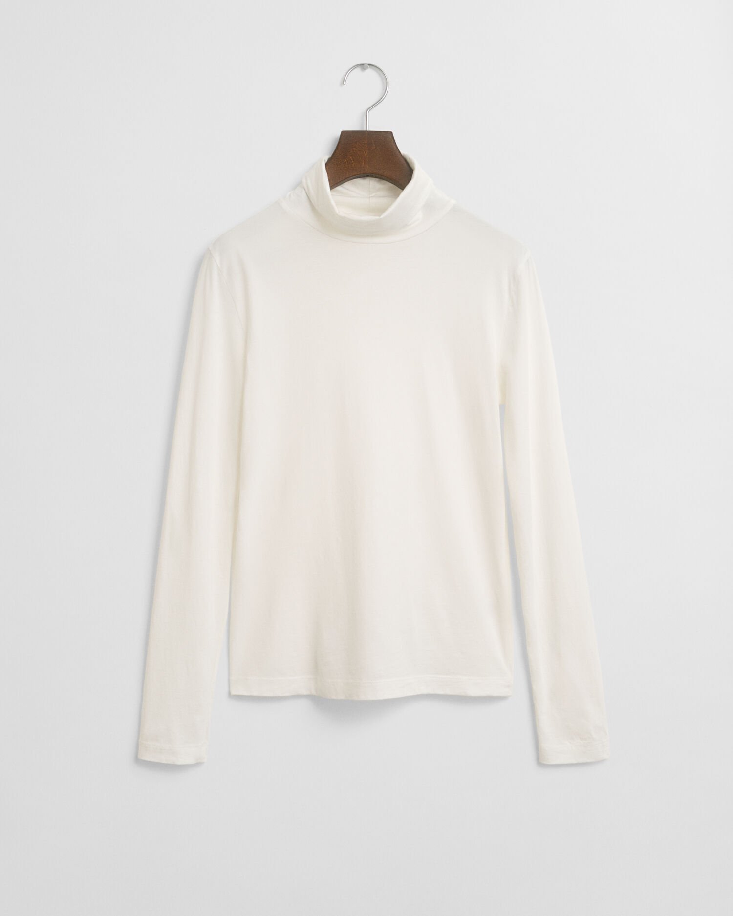 Top com gola alta em algodão leve