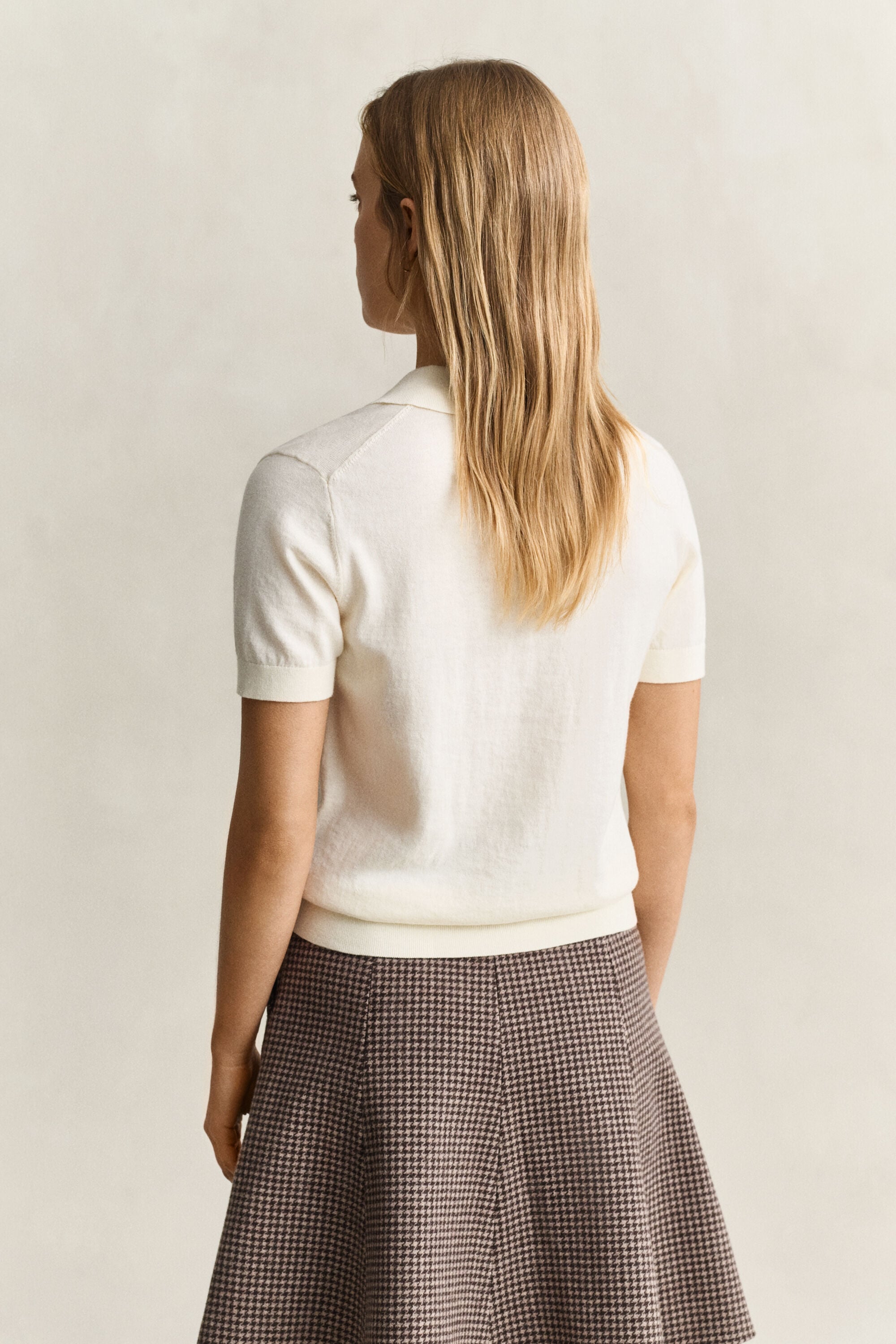 Camisola de malha estilo polo leve