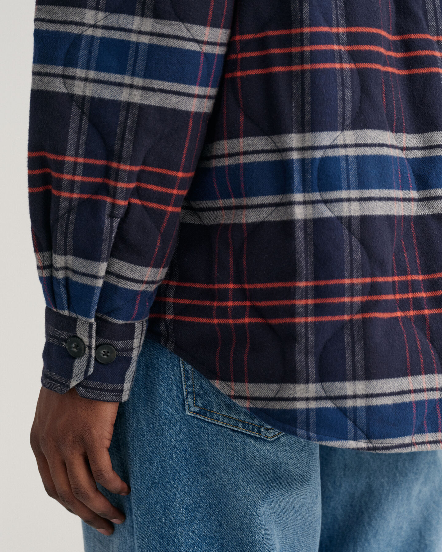 Sobrecamisa em flanela acolchoada