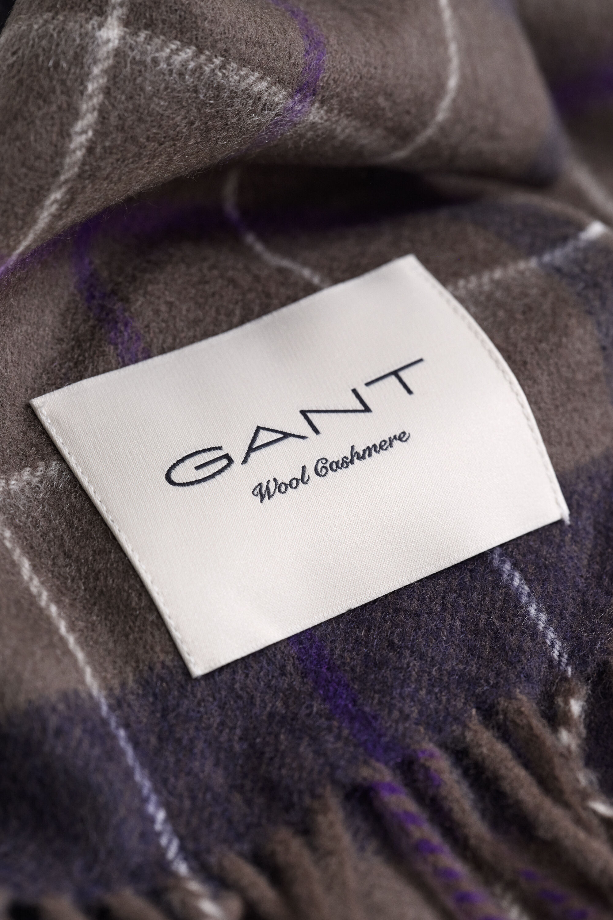 Cachecol com padrão de xadrez